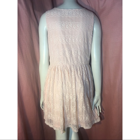 💕Light Pastel Pink Lace Formal Stretchy Dress XL - Picture 3 of 8